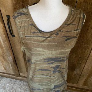 Camo Top by Well Worn of Los Angeles